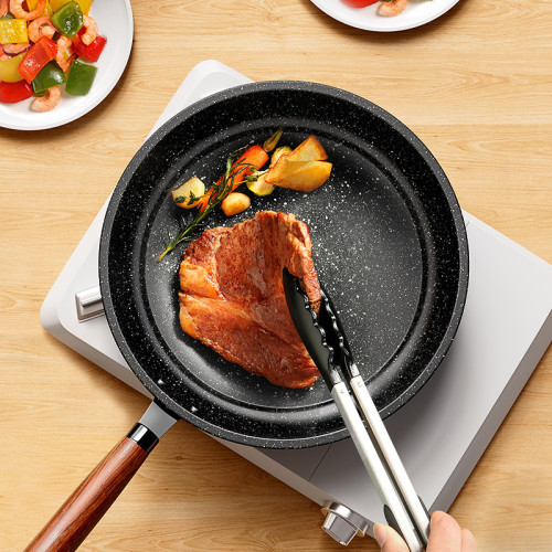 麥飯石不沾鍋牛排煎鍋家用不沾平底鍋煎蛋加厚無塗層攤煎餅鍋禮品