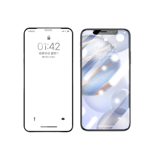 適用14蘋果15氣囊鋼化膜iPhone17全屏蘋果16手機膜11防塵網13