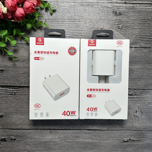 紅果 G03s 手機充電器 單頭 usb 40W 全兼容閃充 手機通用 3C認証