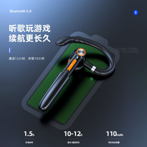 TWS新款5.0藍牙耳機運動車用無線掛耳式防水商務耳機