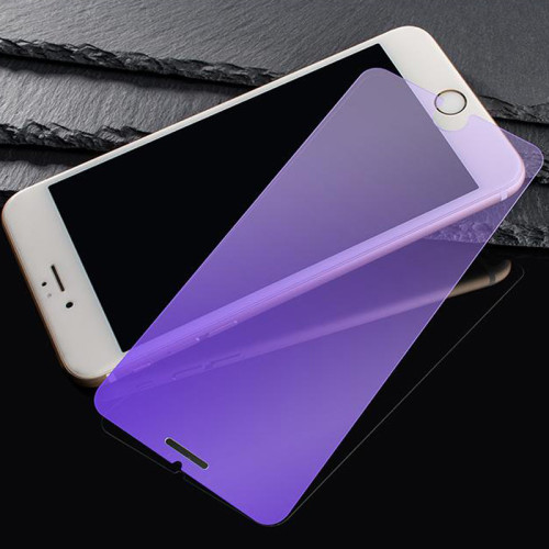 適用iPhone 16手機XR 14藍光11全屏XS max紫光8蘋果12 13鋼化膜15