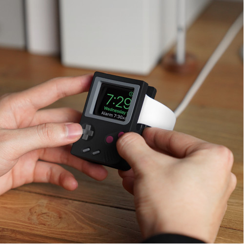 適用蘋果手錶充電支架遊戯機Apple watch3/4/5/6矽膠充電底座桌面