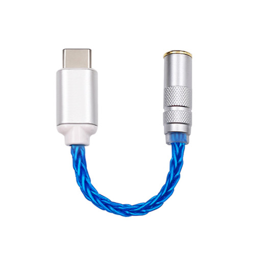 科勝訊cx31993 type-c轉2.5/3.5/4.4mm音頻解碼DAC耳放鍍銀轉接線