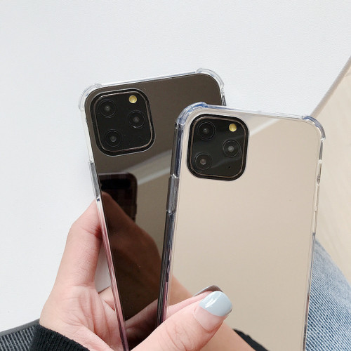 高清鏡面ins風適用蘋果17手機殼iPhone13/12女xs/xr四角亞克力16e