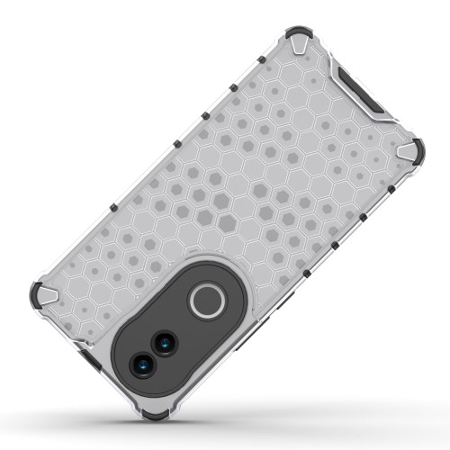 適用VIVO V50蜂巢透明二合一手機殼Y36鏡頭全包S18四角防摔保護套 適用VIVO V50蜂巢透明二合一手機殼Y36鏡頭全包S18四角防摔保護套