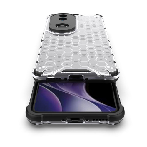 適用VIVO V50蜂巢透明二合一手機殼Y36鏡頭全包S18四角防摔保護套 適用VIVO V50蜂巢透明二合一手機殼Y36鏡頭全包S18四角防摔保護套