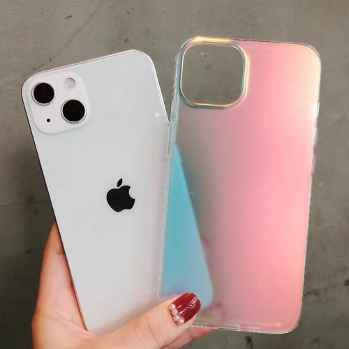 漸變鐳射適用iphone15promax蘋果17手機殼16磨砂14pro仙女13超火