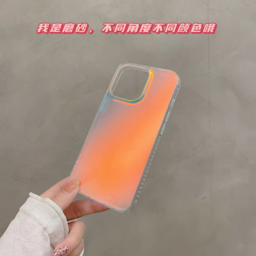 漸變鐳射適用iphone15promax蘋果17手機殼16磨砂14pro仙女13超火