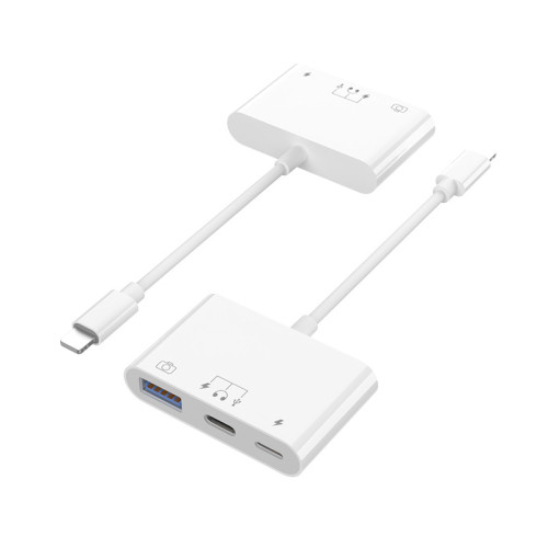 適用蘋果14 13 12 11otg外接u盤移硬盤轉換器usbtypec耳機轉接頭