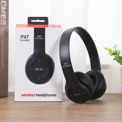 頭戴式P47藍牙耳機頭戴式可折疊重低音禮品無線運動 頭戴式P47藍牙耳機頭戴式可折疊重低音禮品無線運動