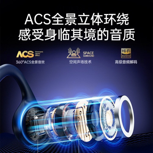 X7骨傳導跑步運動遊泳耳機超長續航不漏音久戴不痛不入耳藍牙耳機