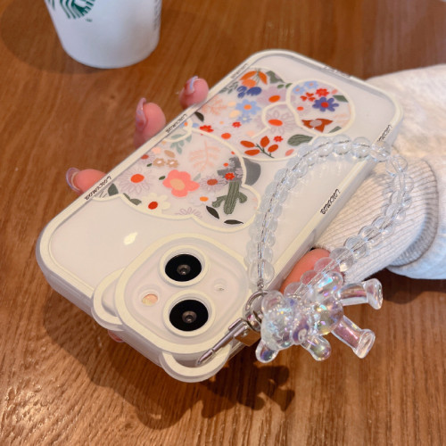 碎花熊適用蘋果13手機殼x新款iPhone11仙女款12高級感xr網紅xsmax 碎花熊適用蘋果13手機殼x新款iPhone11仙女款12高級感xr網紅xsmax