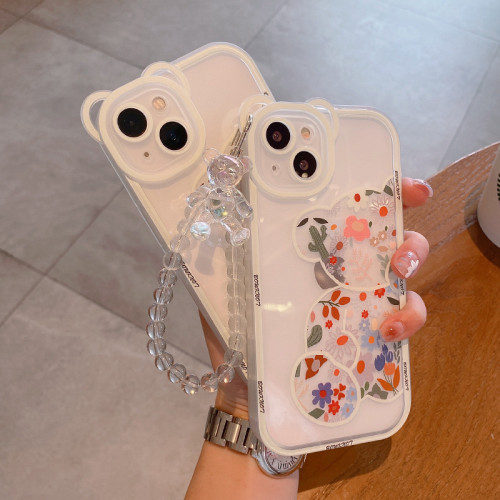 碎花熊適用蘋果13手機殼x新款iPhone11仙女款12高級感xr網紅xsmax 碎花熊適用蘋果13手機殼x新款iPhone11仙女款12高級感xr網紅xsmax