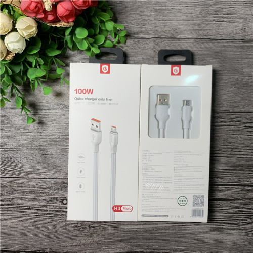 紅果 H3 手機數據線 100W快充 全兼容閃充 5A 手機充電線通用