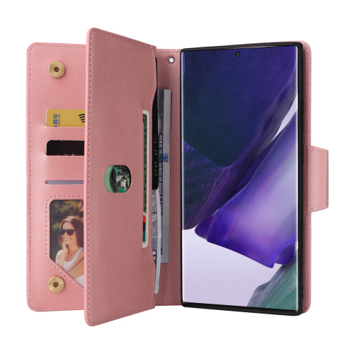 適用於三星Note 20 Ultra鉚釘釦拉鍊款M23 5G/A10/A20E插卡手機皮