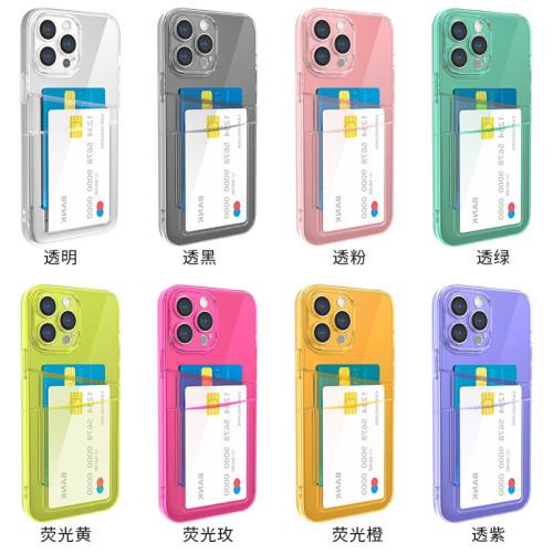 手機殼適用蘋果16手機殼雙插卡瞳眼防摔防磁貼16pro卡包手機套15