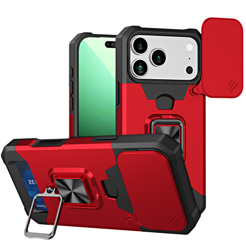 適用iPhone17ProMax推窗插卡手機殼蘋果16Pro指環支架15保護套 適用iPhone17ProMax推窗插卡手機殼蘋果16Pro指環支架15保護套