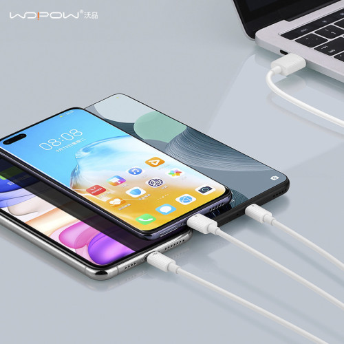 沃品手機數據線三合一數據線3A快充一拖三充電器線正品