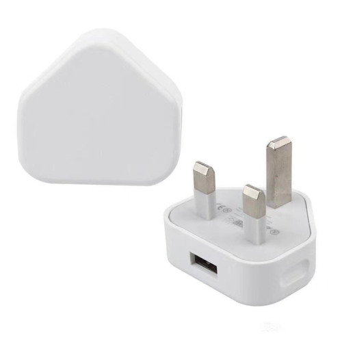 港版英規5v1a手機充電器三角形藍牙耳機運動手環充電頭小電流usb