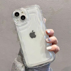 波浪紋適用蘋果15promax手機殼iphone16E/14pro蘋果15矽膠男女款