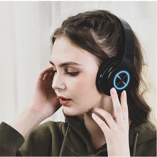 【爆款】頭戴式藍牙耳機 B39藍牙耳機UV發光立體音 運動耳機