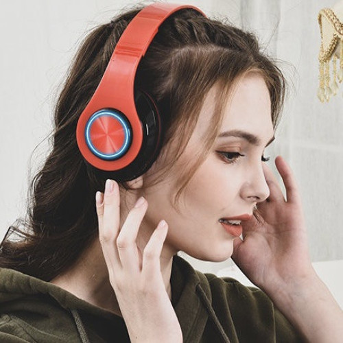 【爆款】頭戴式藍牙耳機 B39藍牙耳機UV發光立體音 運動耳機