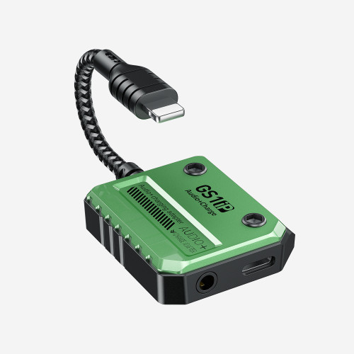 浦記GS1 Lightning二合一邊聽邊充吃雞手機遊戯聲卡水果轉換器