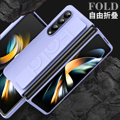 適用三星Z Fold7折曡手機殼彈力腕帶式膚感PC全包fold6官方保護套