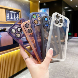 適用iphone17鏡頭電鍍手機殼高級感蘋果15/16E魅眼透明全包保護套