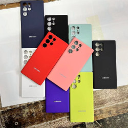 適用三星s23+手機殼液態矽膠s24ultra後殼s22ultra全包精孔手機套