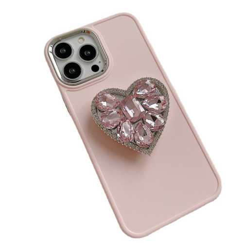 適用蘋果16Promax手機殼新款iPhone17保護套簡約水鑽支架15高級感