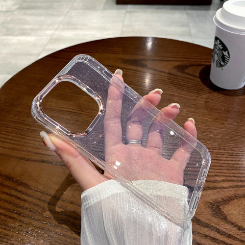 閃粉適用iPhone14pro max手機殼透明防滑蘋果12/13promax簡約女款 閃粉適用iPhone14pro max手機殼透明防滑蘋果12/13promax簡約女款