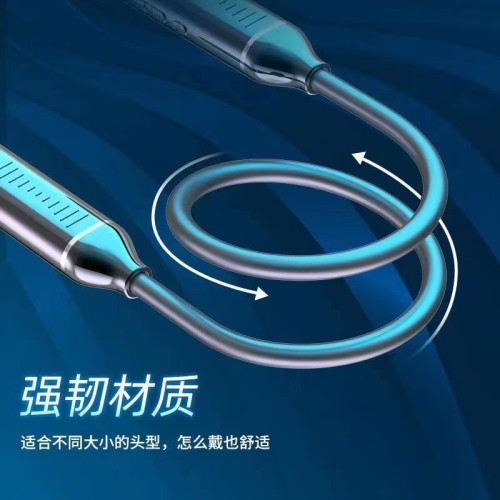 掛脖式無線藍牙耳機帶數顯功能大容量半入耳運動立體聲掛脖式耳機