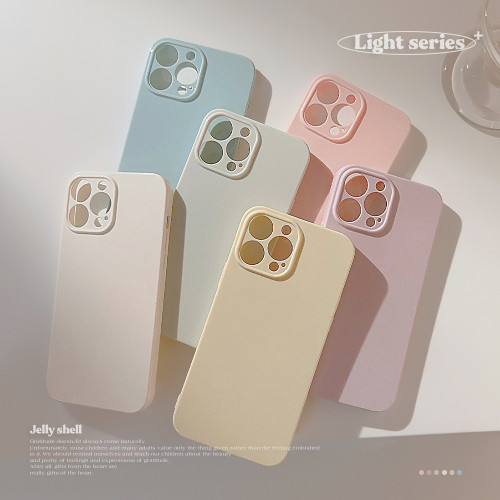 ins風純色iphone15蘋果手機殼14pro max適用16馬卡龍12多巴胺11軟