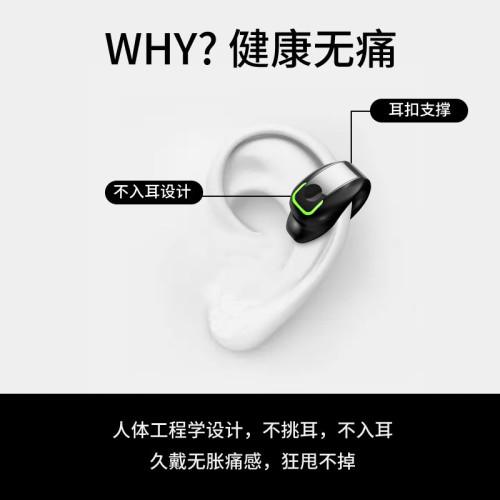 GD28藍牙耳機新款夾耳式不入耳氣傳導禮品單耳輕巧商務運動骨傳導
