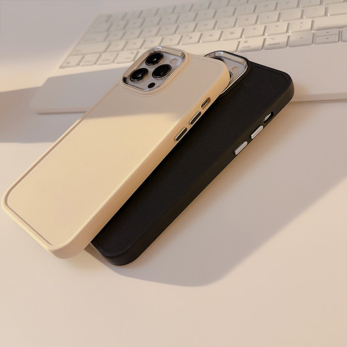 電鍍鏡頭iphone16適用蘋果手機殼12軟14矽膠13簡約純色15pro max