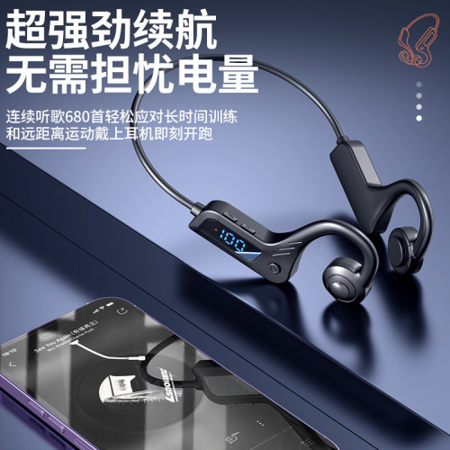 X7新款不入耳氣傳導數顯運動耳機藍牙耳機無線插卡防水立體聲