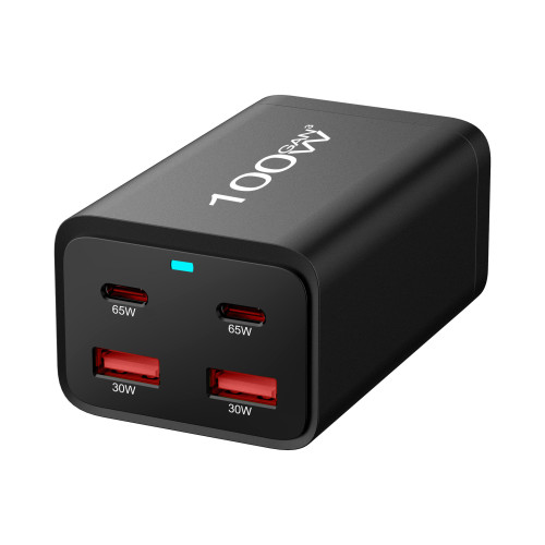 100W氮化鎵PD充電器 新款2A2C桌面充電器 200W多功能PD變壓器