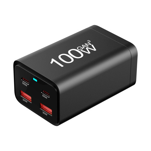 100W氮化鎵PD充電器 新款2A2C桌面充電器 200W多功能PD變壓器