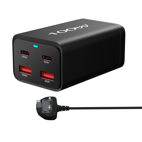 100W氮化鎵PD充電器 新款2A2C桌面充電器 200W多功能PD變壓器
