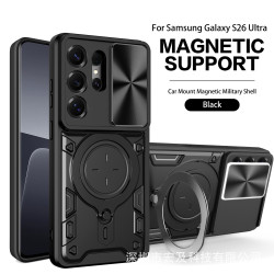 適用三星S26Ultra家尚推窗手機殼來電閃S25FE車用磁吸支架防摔套
