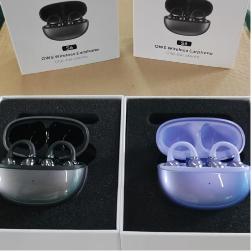 骨傳導S6無線藍牙耳機智能觸控高清音質夾耳式5.4運動藍牙耳機