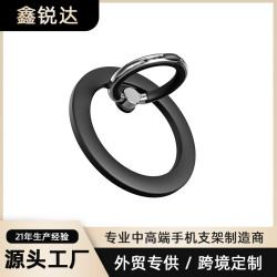 矽膠質感MagSafe磁吸手機指環支架金屬免粘磁吸指環懶人桌面支架