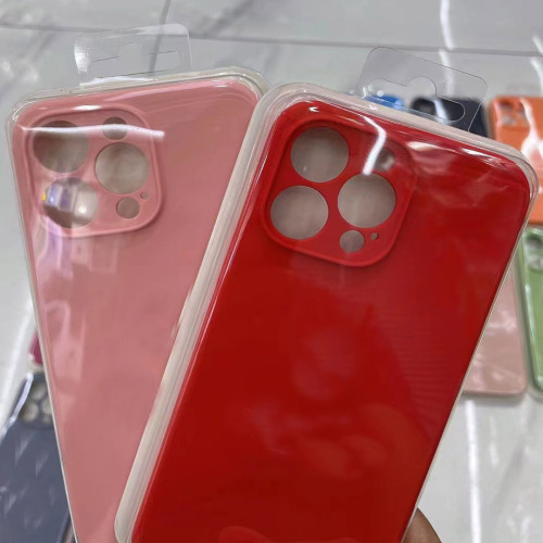 適用於蘋果IPhone15直邊精孔液態矽膠手機殼15p植絨15Promax全包