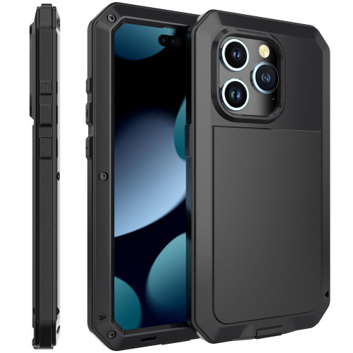 適用蘋果16手機殼金屬坦克三防iPhone15ProMax密封防摔防塵14保護