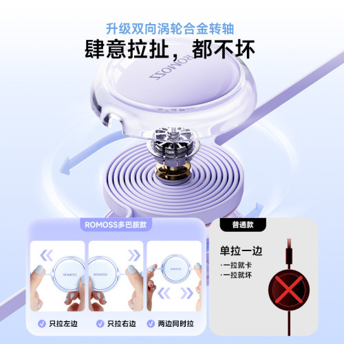 羅馬仕一拖三充電線PD100W適用蘋果華爲筆電數據線三合一快充線