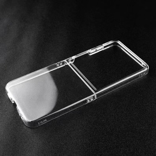 適用三星ZFlip6手機殼PC全包透明硬殼ZFlip5折疊大視窗超薄保護套