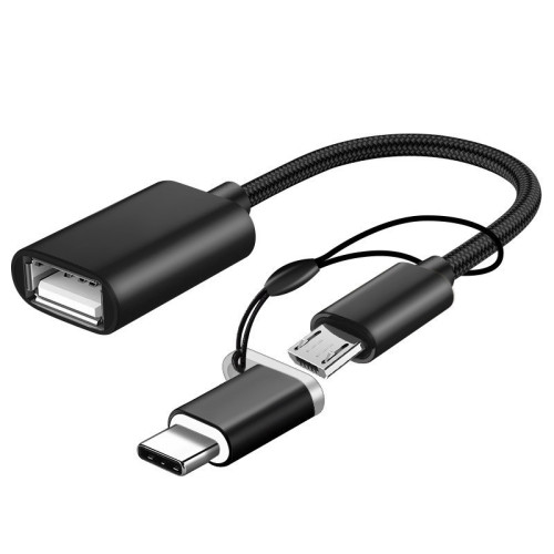 OTG轉接頭二合一type-c安卓通用手機下載連接u盤優平板電腦轉換器