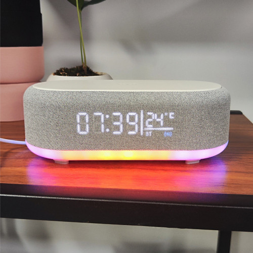 炫彩音箱時鍾閙鍾無線充多功能藍牙無線充電器小夜燈音響無線充