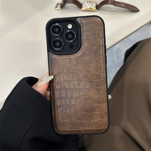 鱷魚皮紋15蘋果16手機殼17promax復古高級風12適用iPhone13個性潮